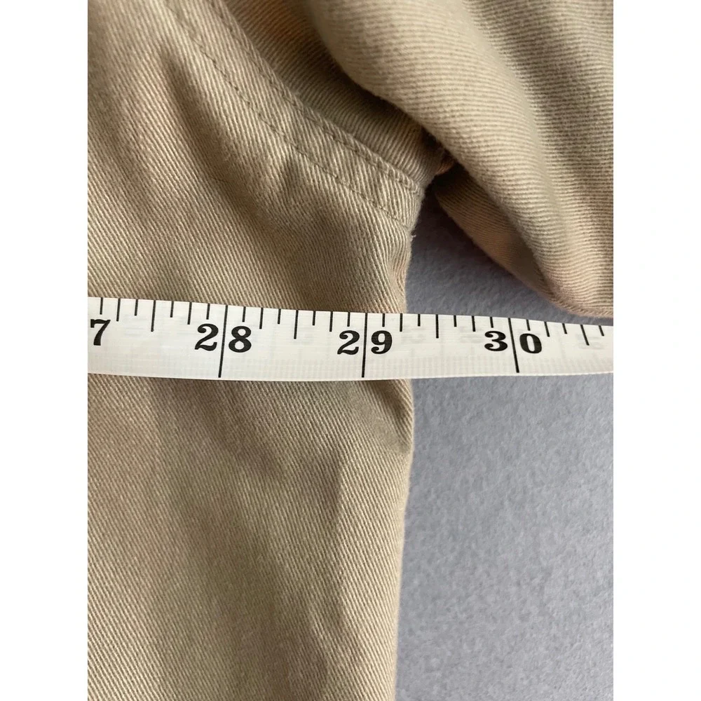Lee Authentic Apparel Men 2XL Tan Barn‎ Coat Brown Leather Collar Chore Jacket